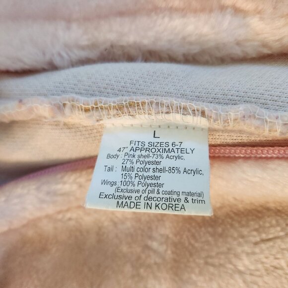 Plush Unicorn Costume W/ Holographic Wings & Horn Fits 5-7 Tall Polyester/Acryli - Picture 5 of 5